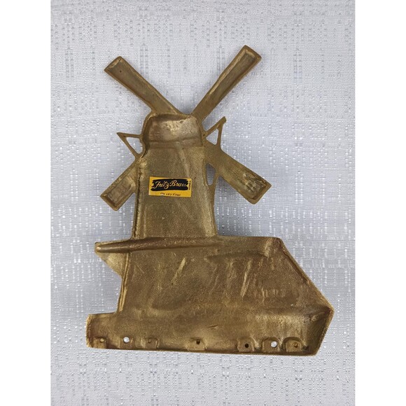 VTG Solid Brass Windmill Key Rail Key Hanger Key Hooks From Fritz Brass Wall Art - Picture 4 of 8